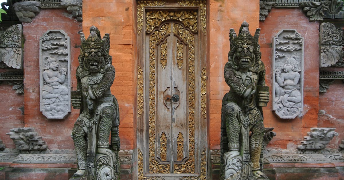 Door In Between Statues