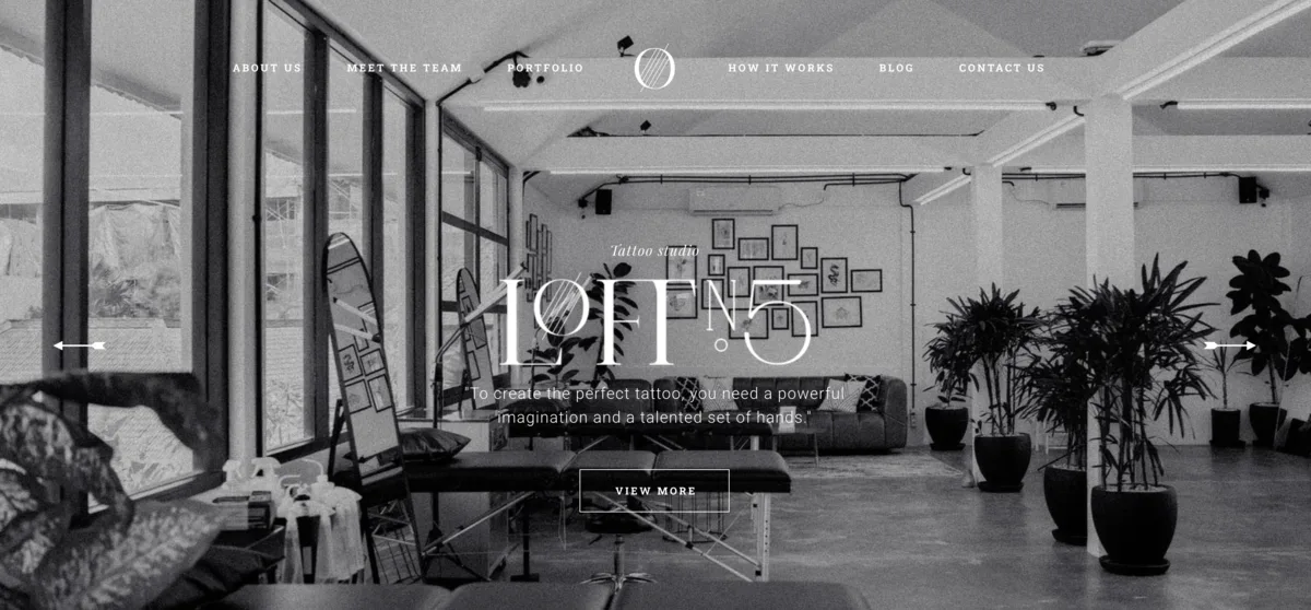 Loft N5’s homepage: clean, mobile-first, and visually aligned with their brand.